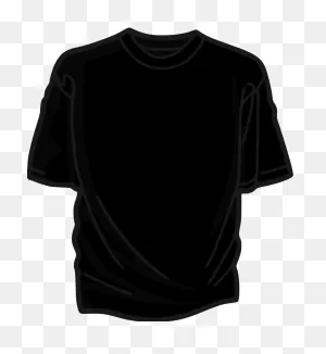 Blank Black Tshirt Template - Clipart Best