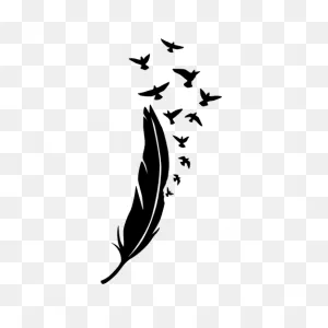 Black Feather With Birds #ad , #sponsored, #paid, #birds, #feather ClipartFlare.com 