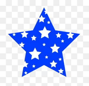 Blue And White Starry Star - Free Clip Art | Star Coloring Pages ClipartFlare.com 