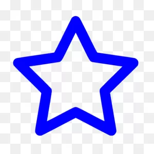 Blue Outline Star Icon - Free Blue Star Icons