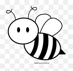 Honey Bee Black And White Clipart - Clipart Kid | Bee Coloring ClipartFlare.com 