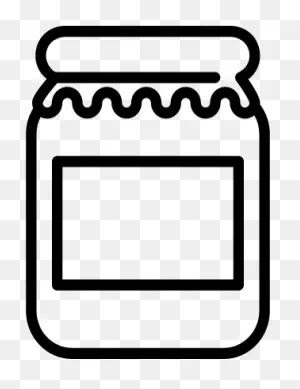 Jar Of Jam Vector - Honey Jar Clipart Black And White | Full Size ClipartFlare.com 