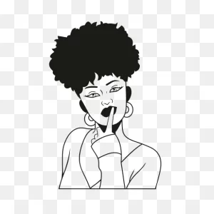 Smart Black Woman PNG-WebP | Afro Woman PNG-WebP | Black Girl Logo | Black ClipartFlare.com 