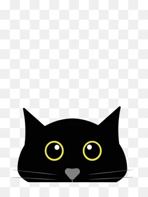 Black Cat Is Curious - Free Image On ClipartFlare