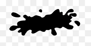 Elongated Black Paint Splatter Transparent Png - Stickpng
