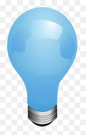 Light Bulb Clipart Electricity - Blue Light Bulb Clipart - Png ClipartFlare.com 