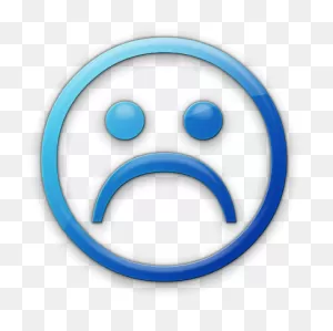 Blur Clipart Sad Face - Sad Smiley Face Blue | Full Size Png ClipartFlare.com 