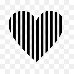 Black Stripes Heart Logo Transparent Png & PNG-WebP Vector
