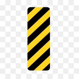 Black And Yellow Stripes To Right Sticker