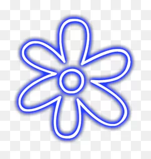 Ftestickers #flower #neon #luminous #glowing #blue - Stickers Neon ClipartFlare.com 