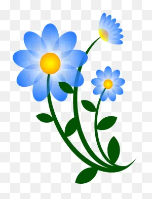 Dark Blue Flower Clipart | Dark Blue Flowers, Clip Art, Baby Art