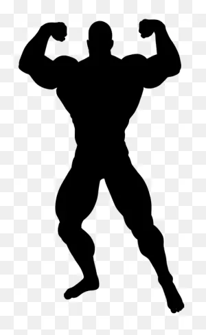 Bodybuilder Silhouette Png - Muscle Man Silhouette Png Clipart ClipartFlare.com 