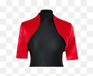 Women Red Wedding Satin Bolero Jacket With Half Sleeve Classic ClipartFlare.com 