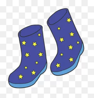Blue Wellington Boots With Yellow Star Pattern Clipart. Free ClipartFlare.com 