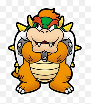 Bowser - Super Paper Mario Bowser - (600X684) Png Clipart Download