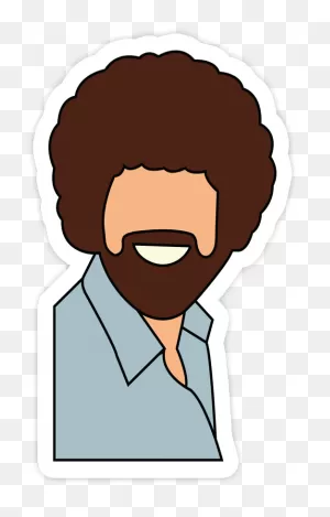Bob Ross Sticker - Sticker Clipart - Full Size Clipart (#1618157 ClipartFlare.com 