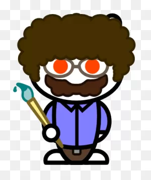 I Made My Snoovatar Into Bob Ross - Portable Network Graphics ClipartFlare.com 