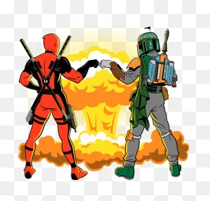 Limited Edition Cheap Daily T Shirts - Boba Fett And Deadpool Bro ClipartFlare.com 