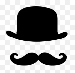 Bowler Hat And Moustaches Photo Prop | Free Printable Papercraft ClipartFlare.com 