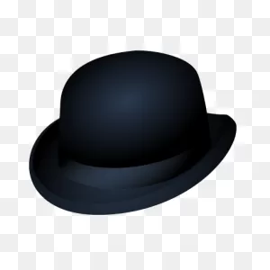 Bowler Hat With Blue Band - ClipartFlare