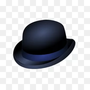 Bowler Hat With Blue Band | Free Svg