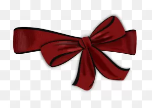 Download Red Bow With Black Edge Clipart - Dark Red Bow Clipart ClipartFlare.com 