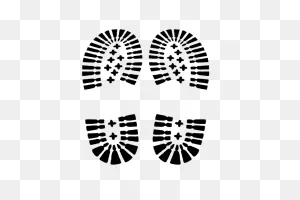 Male Shoe Footprint Vector Illustration | Free PNG-WebP