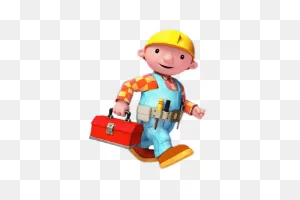Old Bob The Builder On His Way Transparent Png - Stickpng