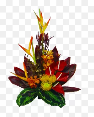 Tropical Sunset Hawaiian Flower Bouquet Flowers - Flower Bouquet ClipartFlare.com 