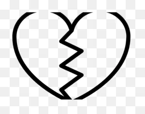 Broken Heart Clipart Briken - Broken Heart Line Art - Png Download ClipartFlare.com 