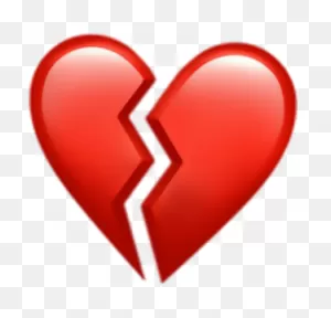 Heart Broken Brokenheart Sad Red Hearts - Small Love Heart Emoji ClipartFlare.com 