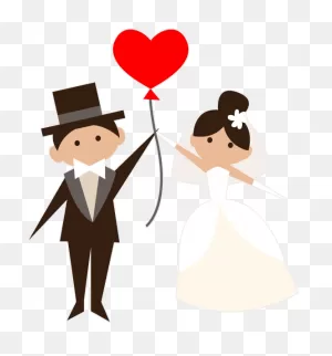 Animated Brides Grooms Wedding Party Stickers Messages - Bride And ClipartFlare.com 