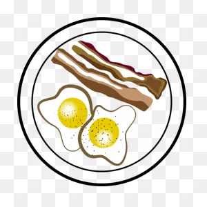 Breakfast Food Meal Line Clipart - Breakfast Clipart Food Clip Art
