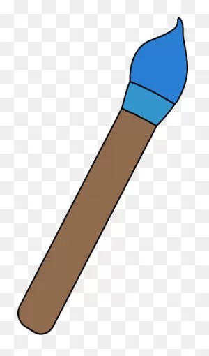 Blue Art Paint Brush Clip Art - Blue Art Paint Brush Image