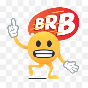 Brb Smiley Guy Sticker - Brb Smiley Guy Joypixels - Discover ClipartFlare.com 