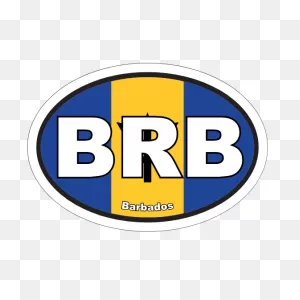 Barbados Brb Flag Oval Magnet