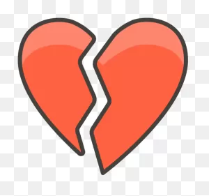 Broken Heart Emoji - Heart Clipart - Large Size Png Image - ClipartFlare