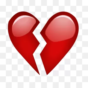 Download Broken Red Heart Emoji Icon | Emoji Island