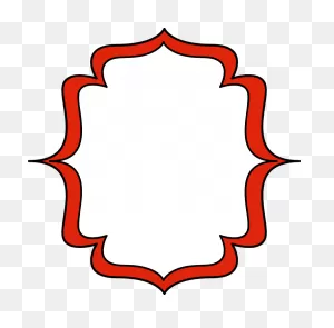 Red Double Bracket Frame - Free Clip Art Frames