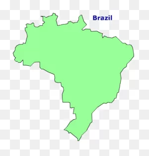 Additional Brazil Maps - Brazil Country Outline Clipart - Full ClipartFlare.com 