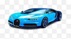 Bugatti Chiron Blue (Png) | Official Psds
