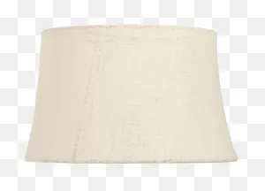 Burlap Upholstered Tapered Lamp Shade, Rolled Edge, Medium - Bleached