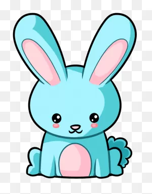 Blue Easter Bunny Clipart - Full Size Clipart (#3072153) - ClipartFlare