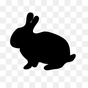 Silhouette Vector Drawing Of Bunny | Free PNG-WebP