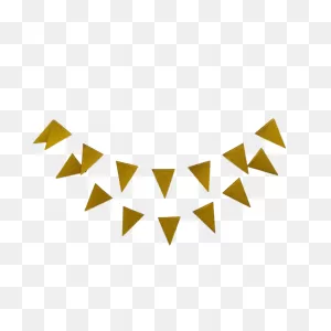 Mini Flag Bunting - Gold