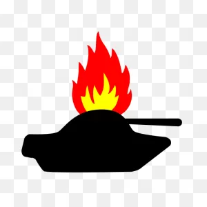 Burning Tank Vector Image | Free PNG-WebP