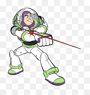 Clip Art Of Buzz Lightyear Showing Off His Laser Action! #toystory ClipartFlare.com 