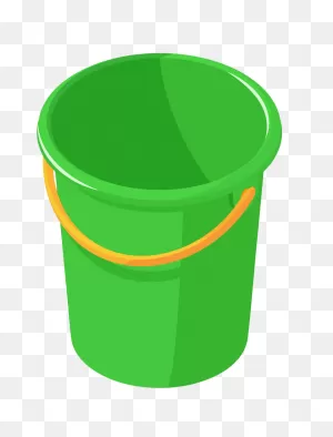 Green Plastic Bucket Clipart Transparent - ClipartFlare