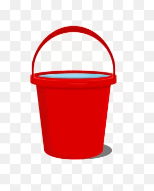 Red Bucket Clipart Transparent - ClipartFlare