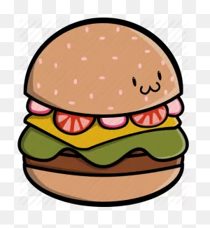 Burger - Cute Burger - (472X512) Png Clipart Download